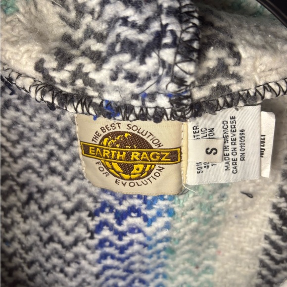 Striped Blue and Black Women's Sweater - Picture 3 of 3
